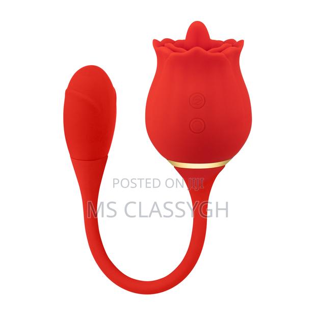 Rose Flower Female Double-Head Licking Tongue Vibrator Teles · Photo 2