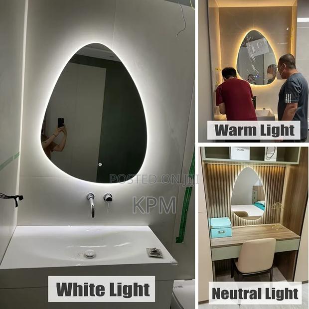 Irregular LED Vanity Bathroom Mirror Wall Mount photo 2