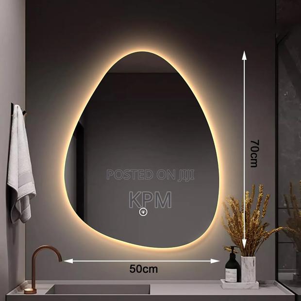 Irregular LED Vanity Bathroom Mirror Wall Mount