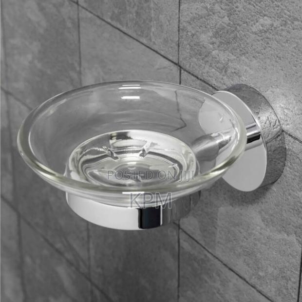 Round Glass Bathroom Soap Dish Hd photo 3