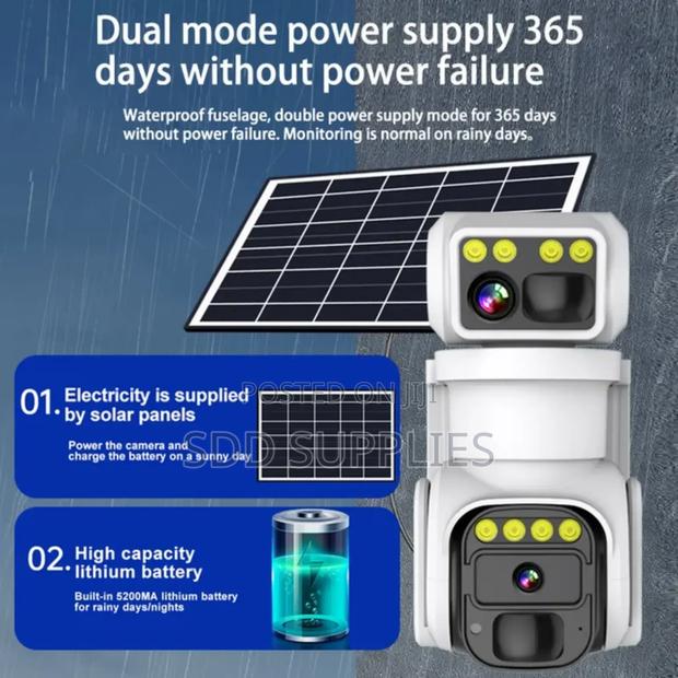 Double Camera Sim Card Security Camera Battery And Panel · Photo 2