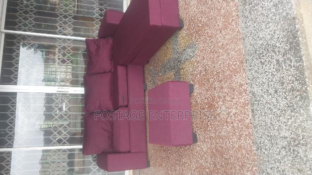 Brand New Wine Colour L Shape Sofa With a Centre Table · Photo 2
