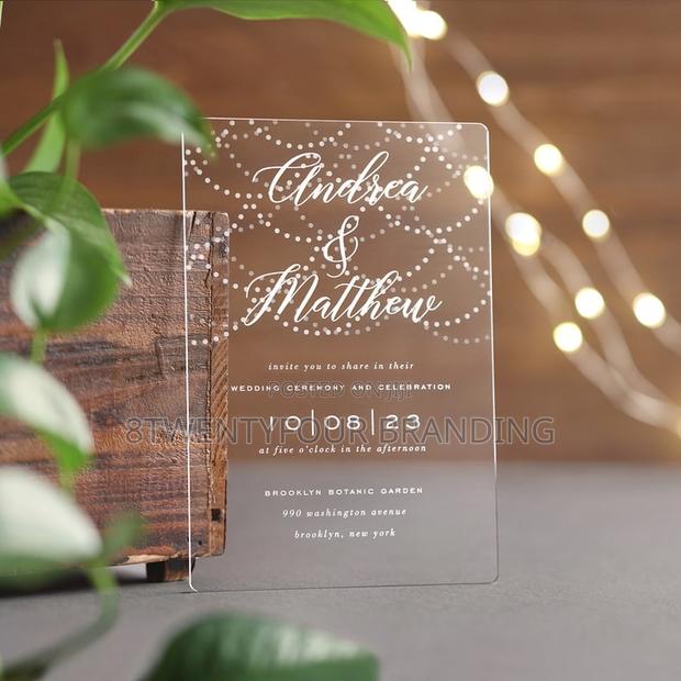 Acrylic Wedding Invitation (Moq: 50pcs)