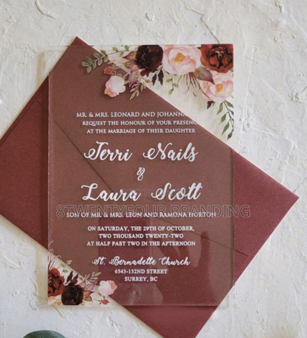 Acrylic Wedding Invitation (Moq: 50pcs)