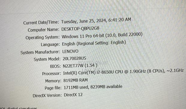 Laptop Lenovo ThinkPad T480s 8GB Intel Core I7 SSD 256GB