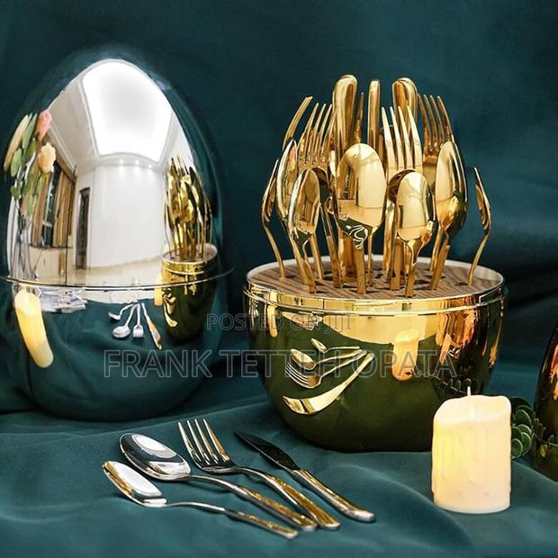 Golden Plated 24-Piece Cutlery Set photo 2