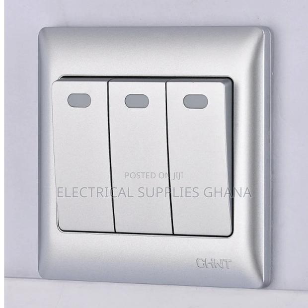 CHINT SILVER 3-Gang 1-Way Switch
