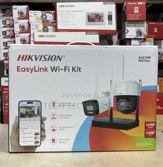 Hikvision Nks424w03h 4mp One Bullet +One Ptdome Wifi NVS Kit · Photo 4