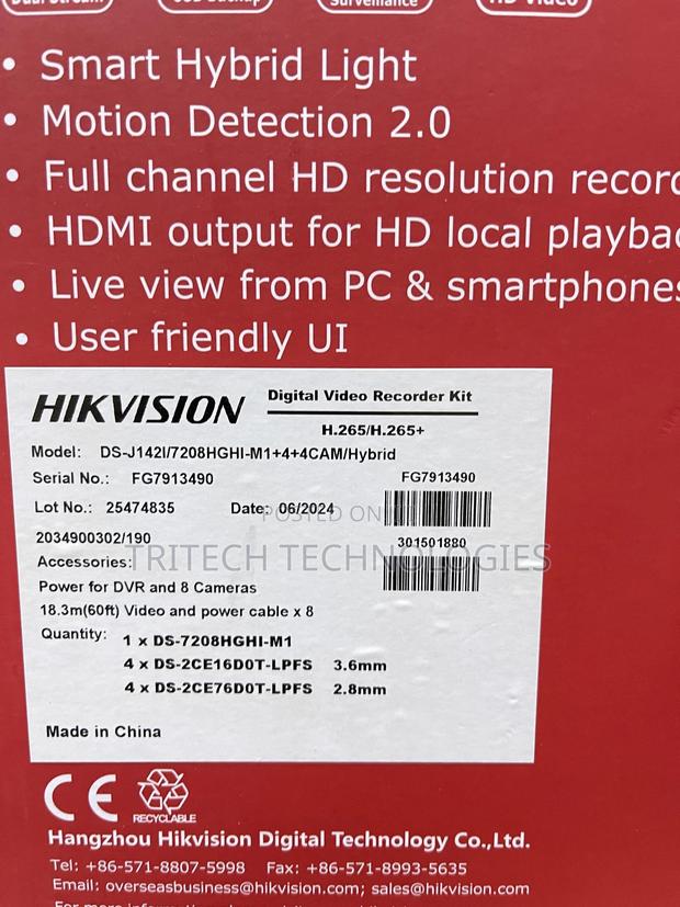 Hikvision 8ch Kit Full Color+Audio+1tb HDD NEW MODEL · Photo 4