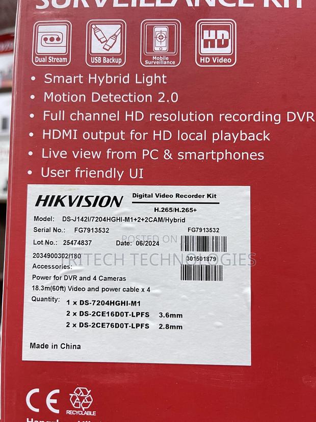 Hikvision 4ch Kit Full Color+Audio+1tb HDD 2024 Model · Photo 4