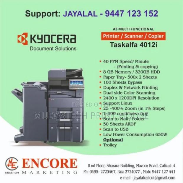 Kyocera 4012 A3 Black and White Wireless Photocopy Available photo 4