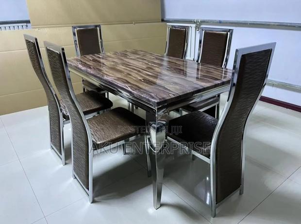 Marble Dinning Table With 6 Chairs · Photo 2