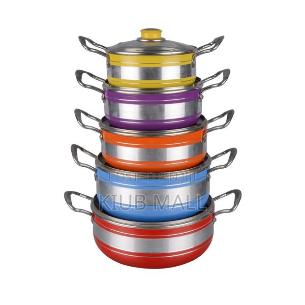 Mult Colored Non Stick Pot Set