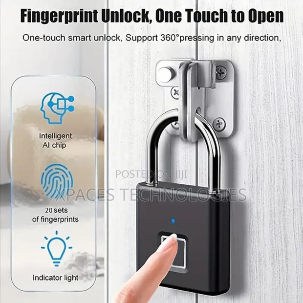 Smart Fingerprint Padlock, Security Door Lock