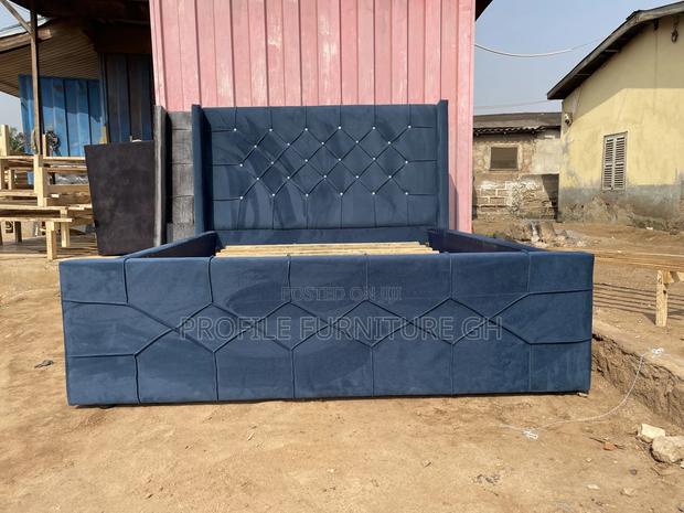 Stylist Morden Blue Double Bedframe. For Sweet Room Settings · Photo 2