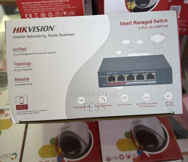 Hikvision 4port Fast Smart Poe Switch Ds-3e1105p-Ei/Managed · Photo 4