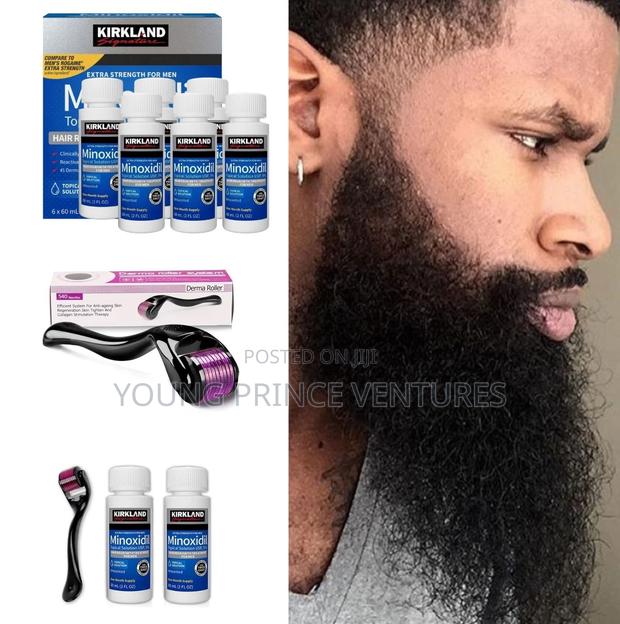 Transform Your Beard Hair Wit Minoxidil Oil N Derma Roller