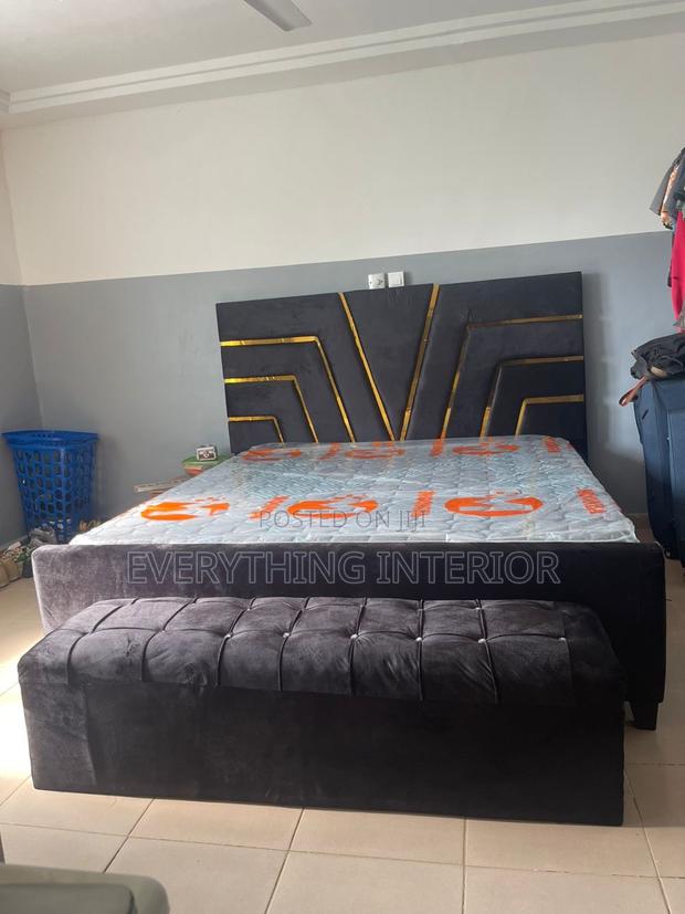 Brand New Gold Plated Pattern Bedframe for Sale.( Just the Bedframe) · Photo 1
