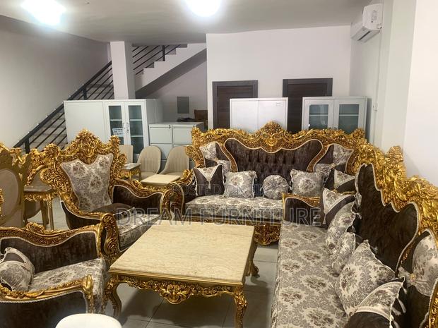 Golden Antique Sofa Set