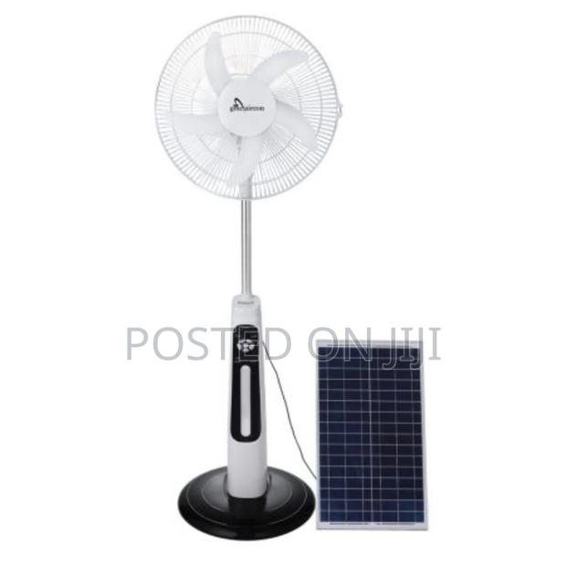 Rechargeable Fan With Solar, Remote,USB and Over 15 Hours