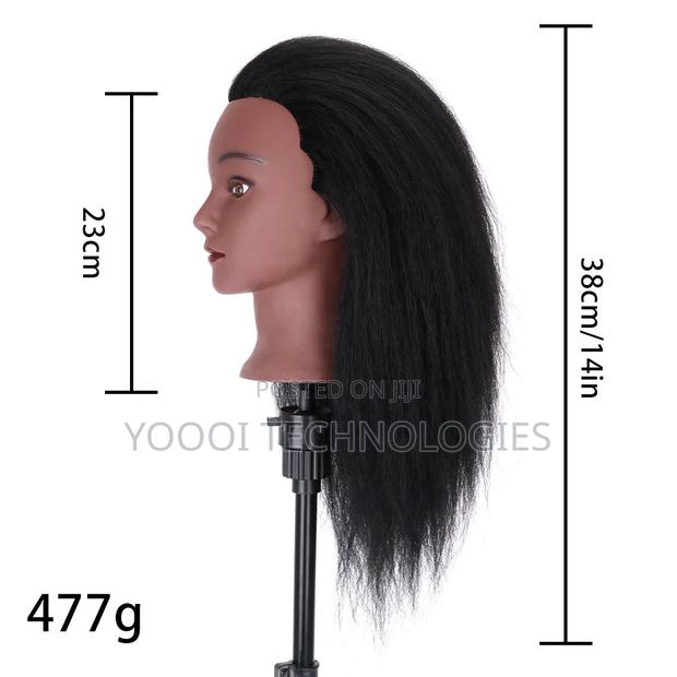 Afro/ Straight Human Hair Mannequin Training Doll photo 5