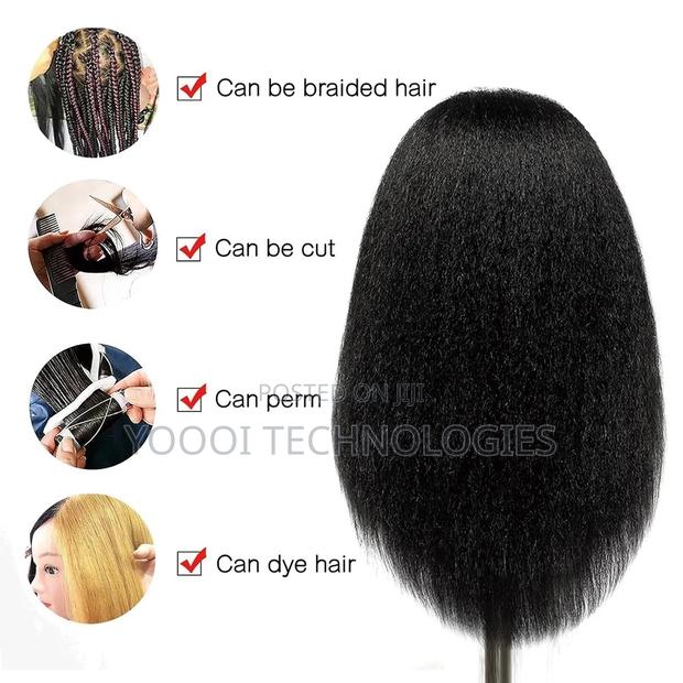 Afro/ Straight Human Hair Mannequin Training Doll photo 7