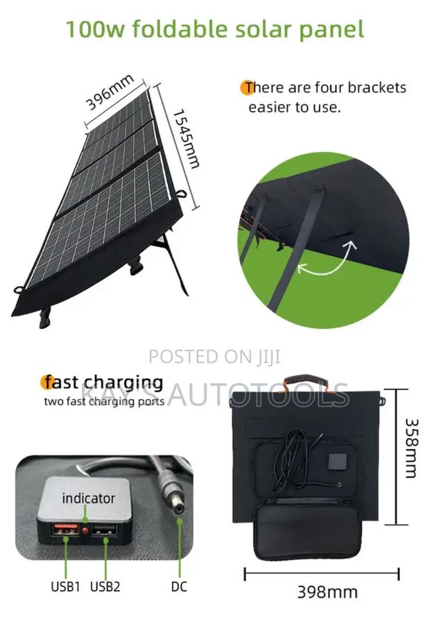 100W Foldable Portable Solar Panel photo 2
