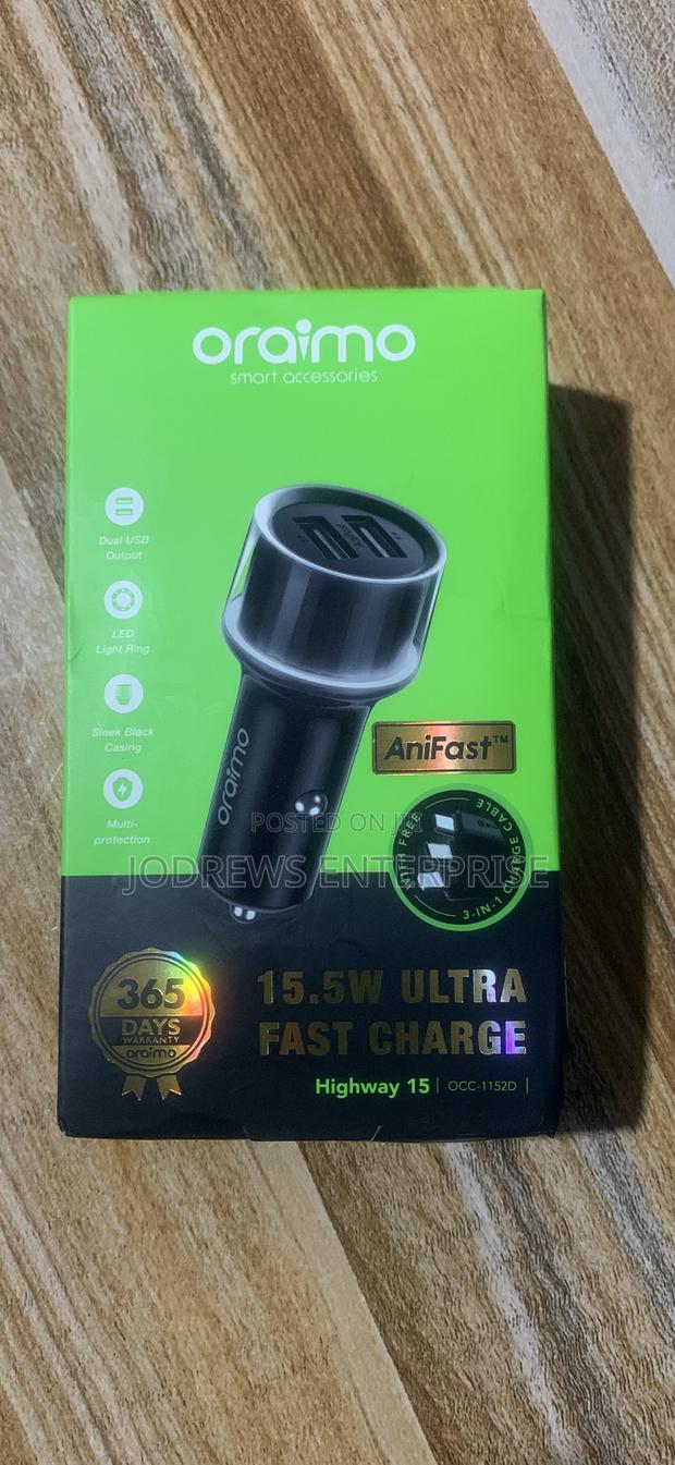 Oraimo Highway 15 15.5w Car Charger With 3-in-1 Cable · Photo 3