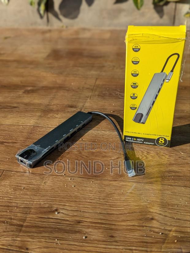 8 in 1 87w Type-C to Pd+Usb3.0x2+Sd+Tf+Hdmi+Rj45+Type-C Dock · Photo 4