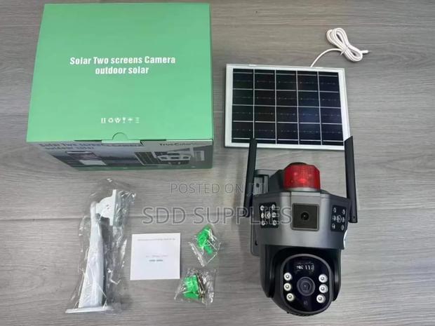 Three Dual Lens 12mp Outdoor Solar Powered Security Camera · Photo 2