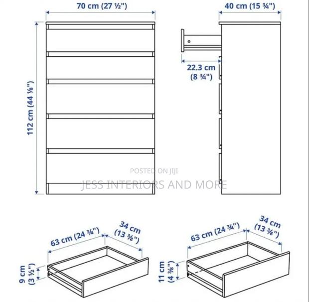 Bedroom Dresser (White) 11 Drawers · Photo 3