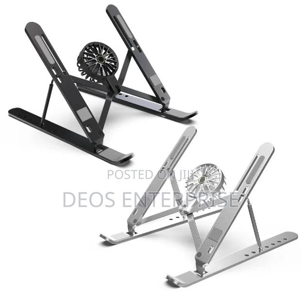 Folding Height Adjustable Aluminum Laptop Holder With Fan · Photo 2