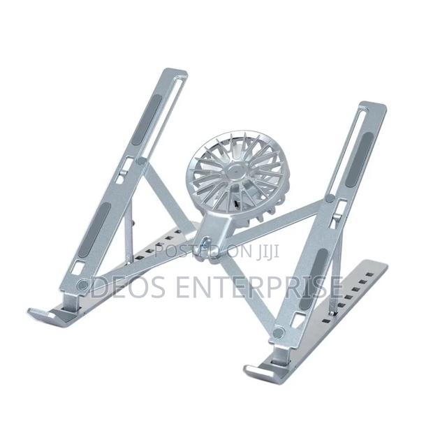 Metal Support Laptop Stand With Mini Fan Attach