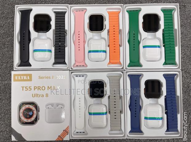 6in1 T55 Pro Max Ultra Smart Watch With Airpod photo 2
