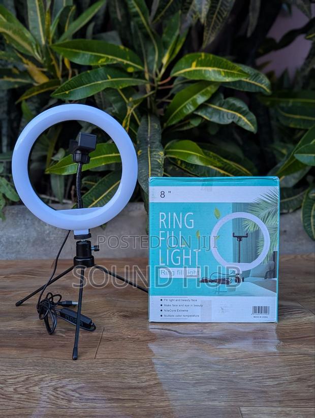 8'' Ring Light Phone Tripod Stand Led Light Selfie Stick · Photo 4