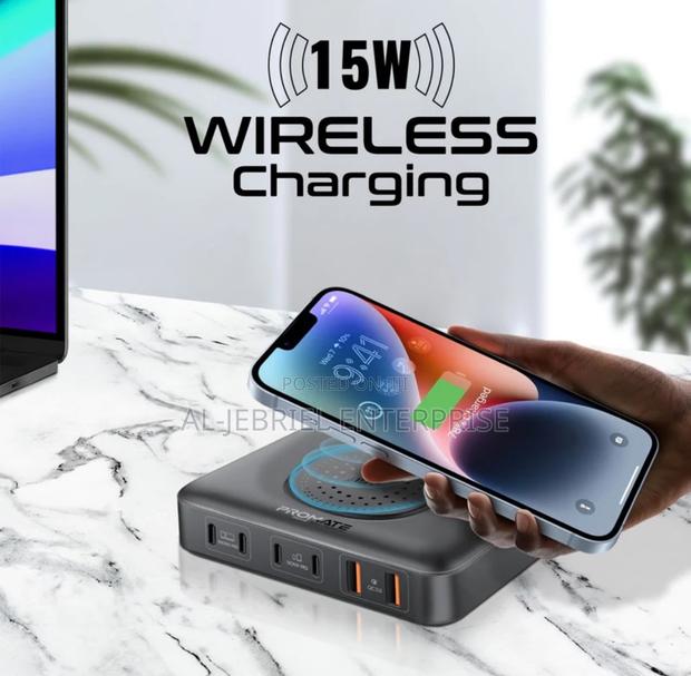 Ganfast 100W Promate Power Station + Wireless QC3.0 Charger · Photo 4