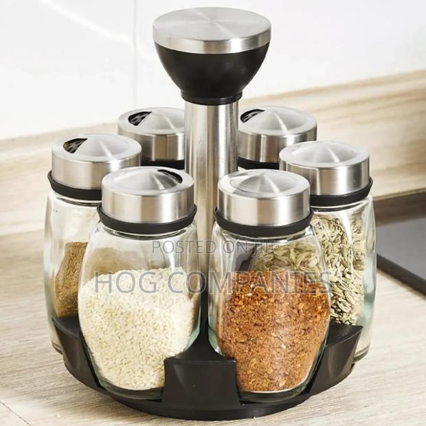 Multifunctional Rotating Spice Rack Glass Organizer · Photo 4