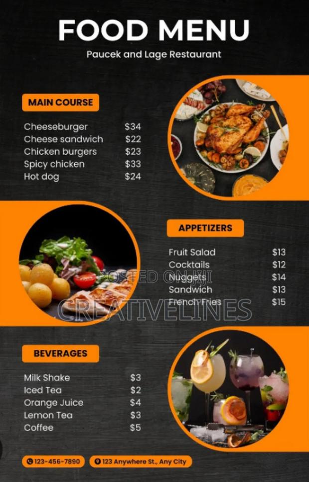 Customised Food Menu · Photo 3