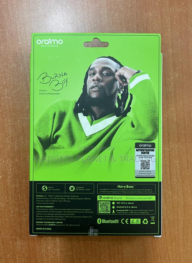 Oraimo Necklace Lite Call Vibrate Wireless Headset | Oeb-311 · Photo 4