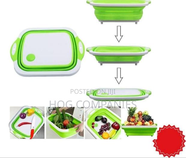 4 in 1 Foldable Kitchen Cutting Board Draining Basket · Photo 2