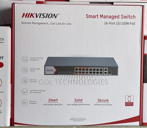 Hikvision 16port Smart Managed Poe Switch With 1sfp Port · Photo 3