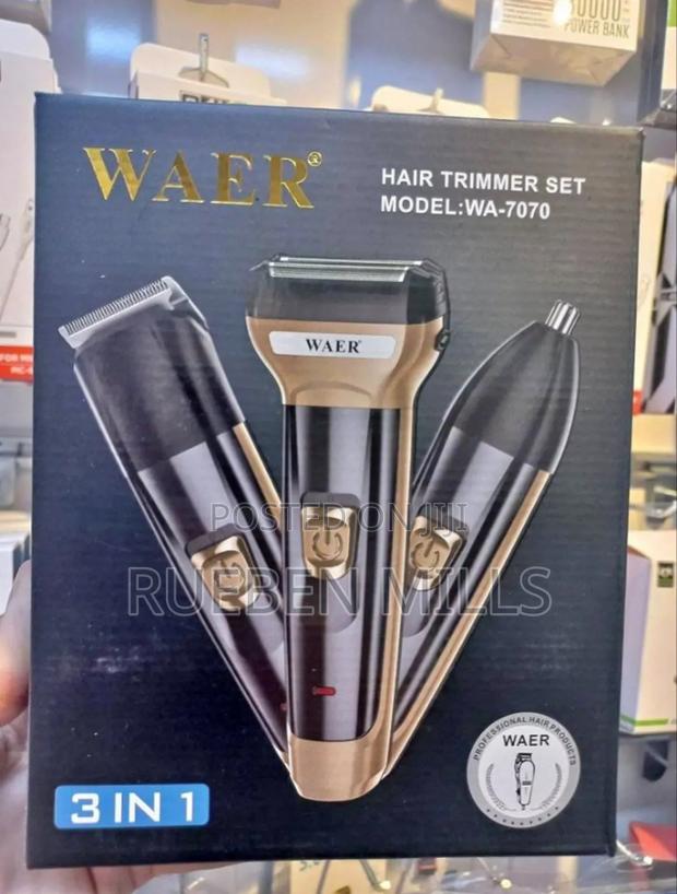 Waer 3 in 1 Cordless Rechargeable Beard and Nose Trimmer · Photo 2