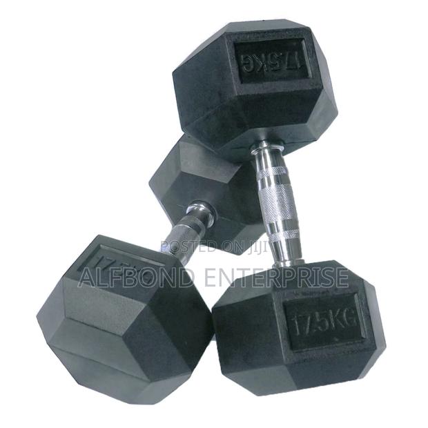 17.5kg X 2 Hex Dumbbells · Photo 2