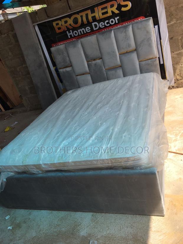 Modern Double Bedframe With Orthopedic Mattress photo 2
