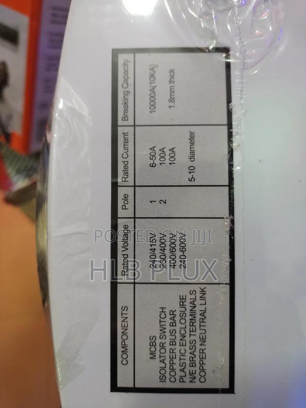 6 Way Main Switch Distribution Board