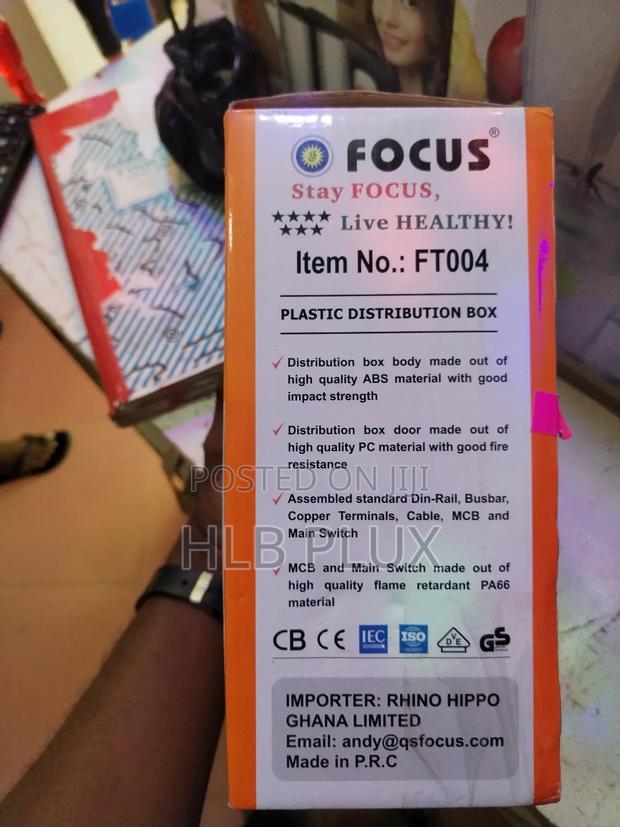 4 Way Main Switch Plastic Distribution Board