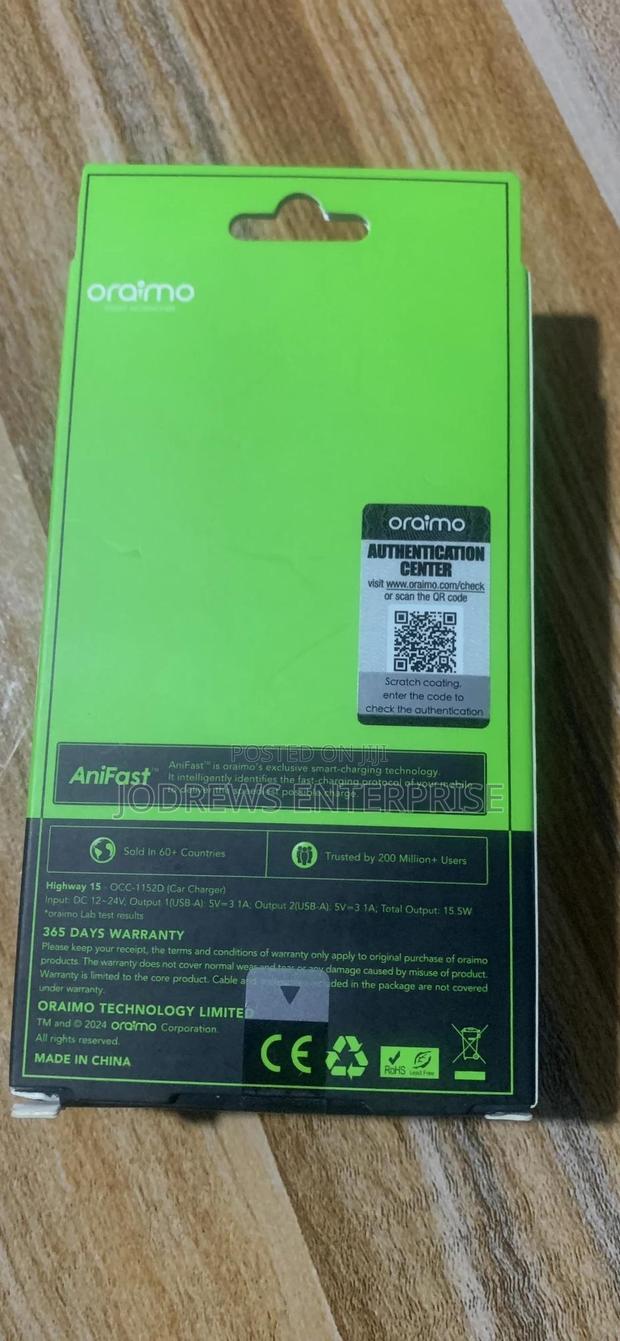 Oraimo Highway 15 15.5w Car Charger With 3-in-1 Cable · Photo 4