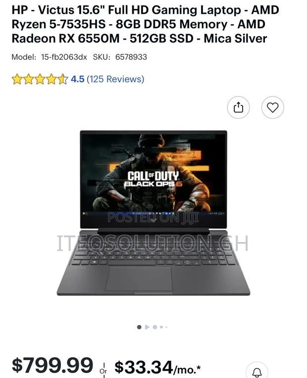 New Laptop HP Victus 15 8GB AMD Ryzen 7 SSD 512GB