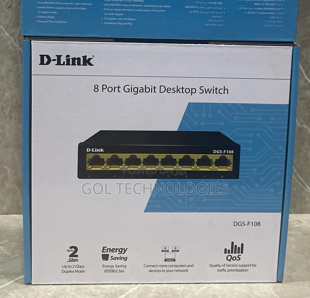 D-Link 8port Gigabit Desktop Switch DGS-F108 8 Port · Photo 3
