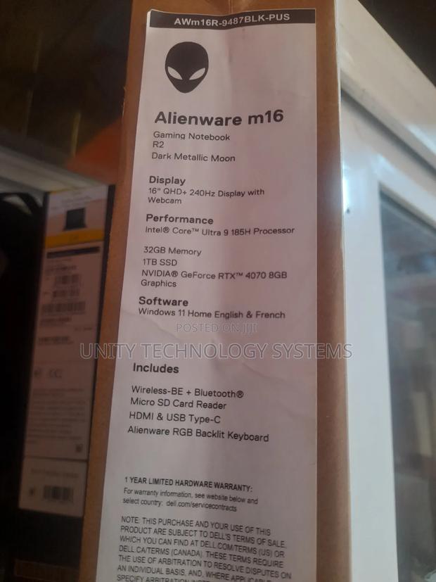 New Laptop Dell Alienware M16 R2 32GB Intel Core Ultra 9 SSD 1T photo 4